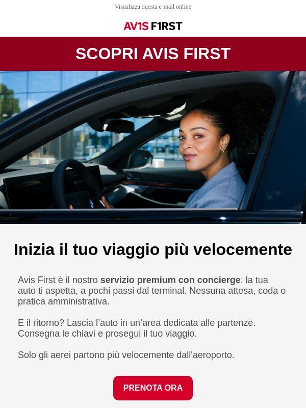 Parti in pochi secondi con Avis First