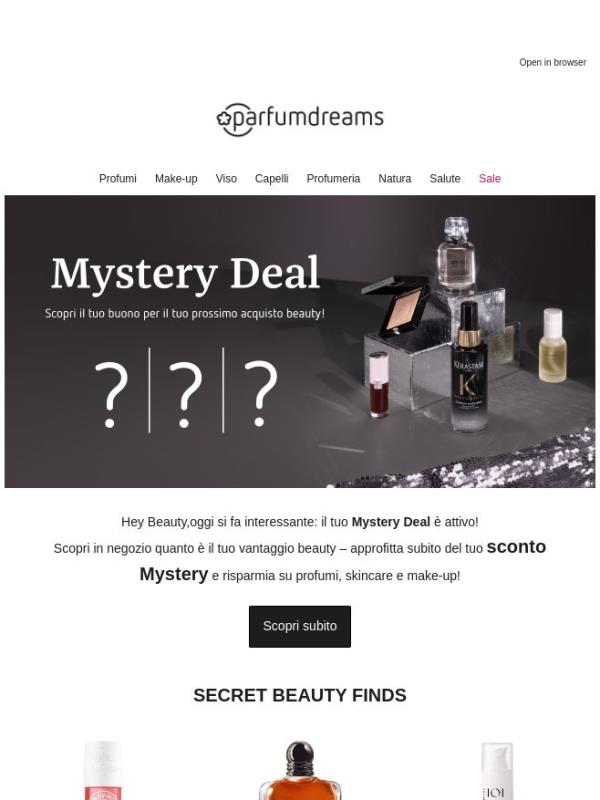 Psst... scopri il tuo Mystery Deal 🤫