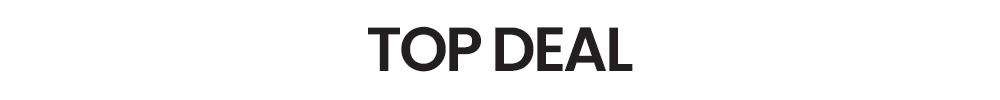 Bold black text TOP DEAL on a white background indicating a featured promotional offer