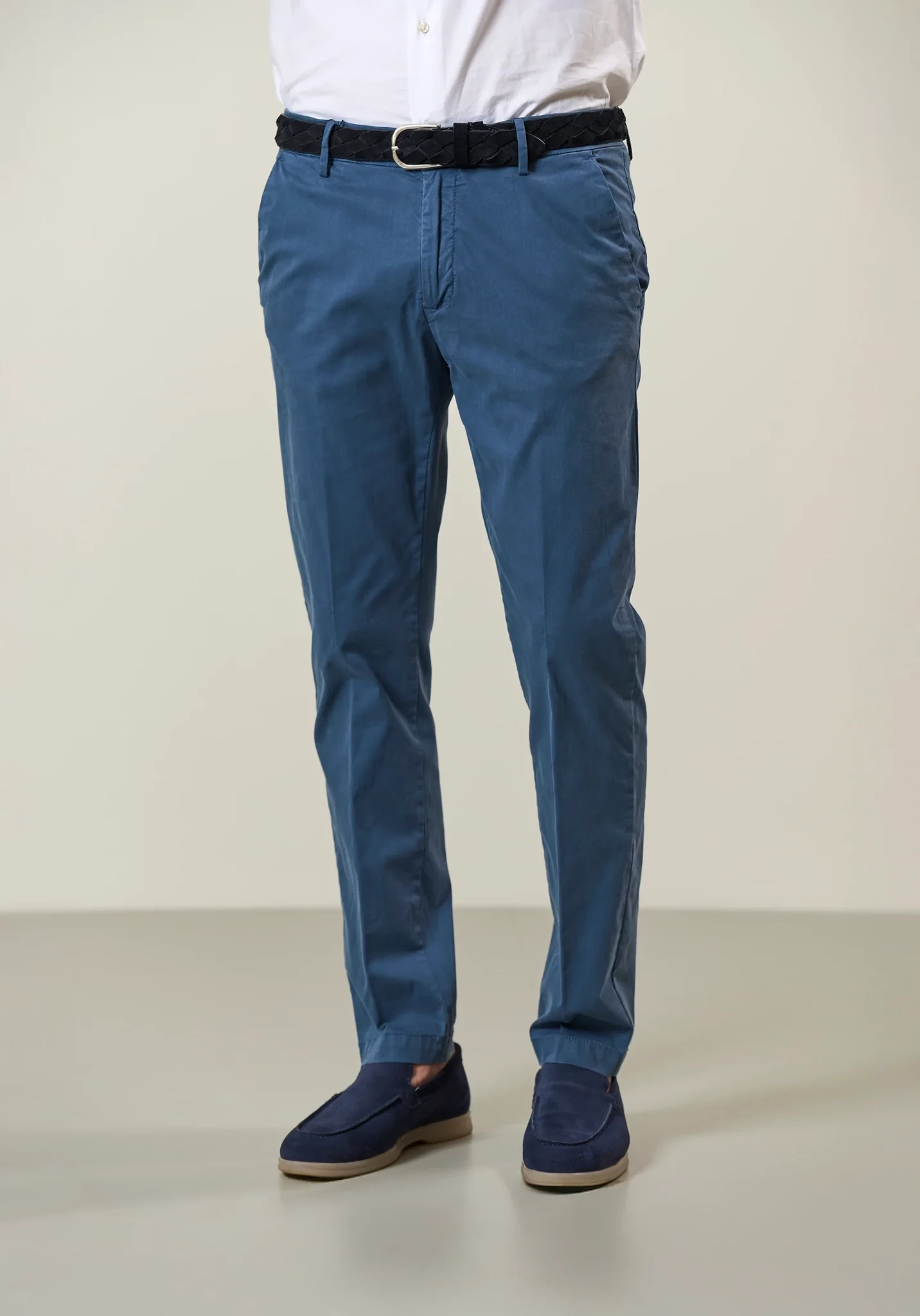 Image of Pantalone avio chinos cotone tencel stretch