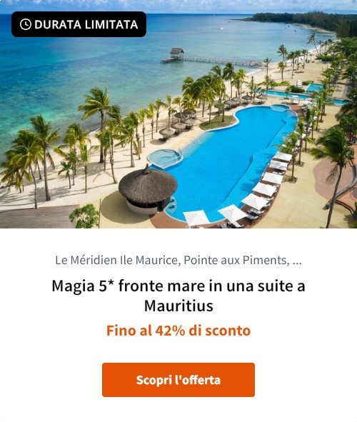 Magia 5* fronte mare in una suite a Mauritius