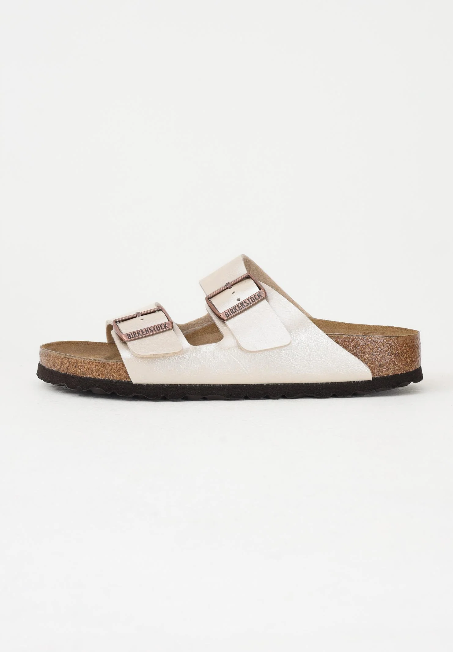 Image of BIRKENSTOCK Ciabatte Arizona Birko-Flor bianco perla da donna