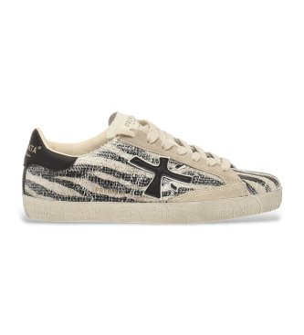Sneakers Stevend 8053 in pelle con stampa animalier