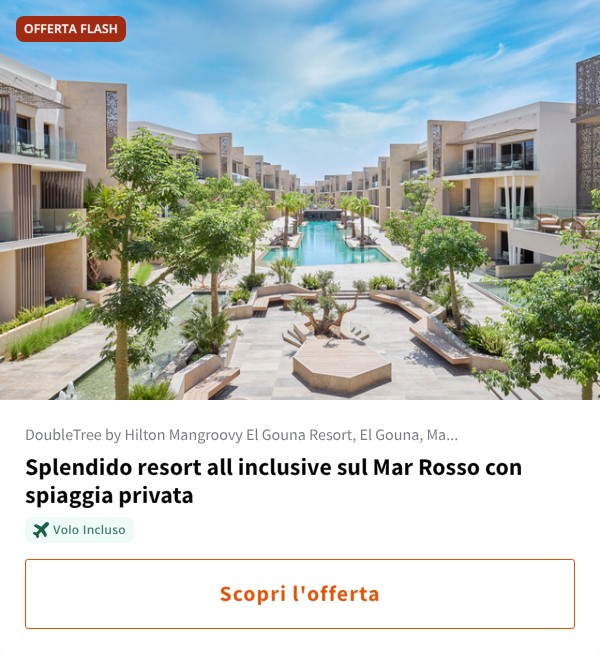 Splendido resort all inclusive sul Mar Rosso con spiaggia privata