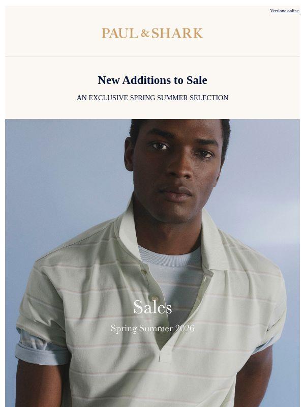 New Additions to Sale