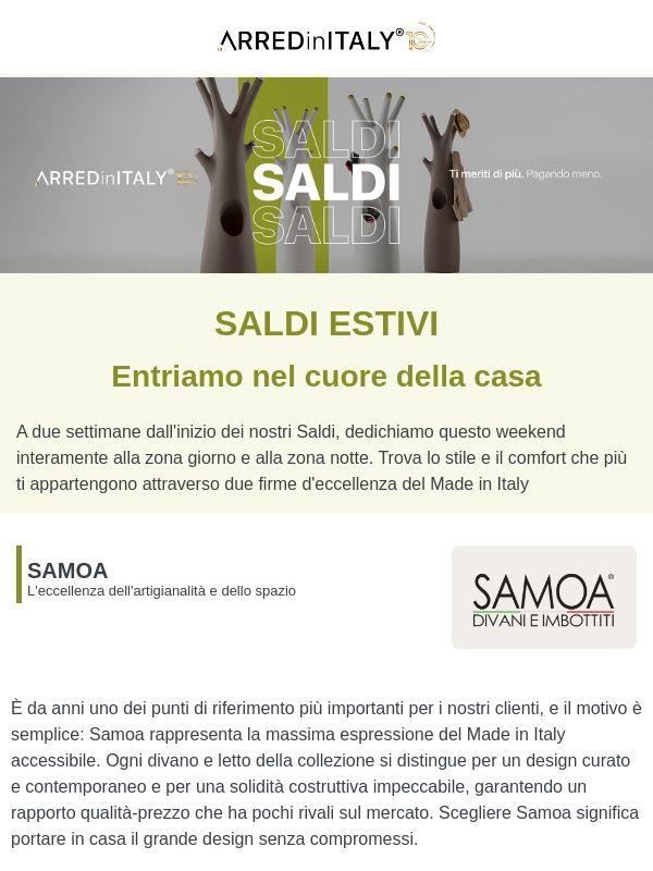 SALDI ESTIVI: la grande selezione imbottiti Samoa & LeComfort