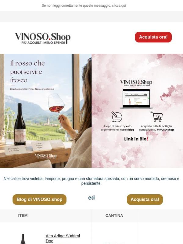 ⛰️ VINOSO | Sai che in Alto Adige il Pinot Nero si chiama anche Blauburgunder?