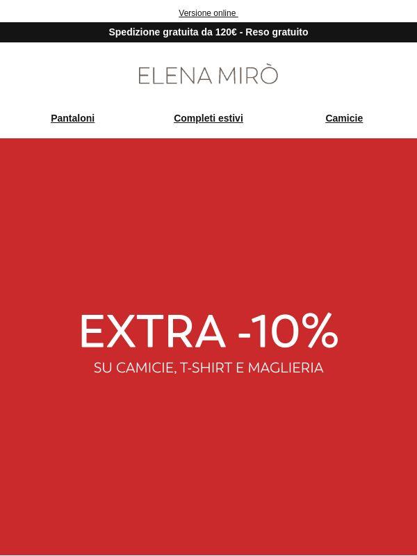 Saldi: fino al -50% + EXTRA -10%