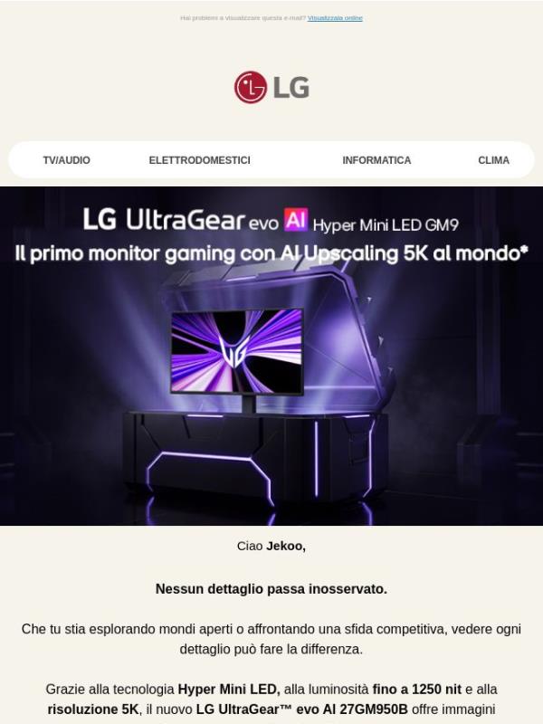 Nuovo LG UltraGear evo: Hyper Mini LED e dettagli incredibili