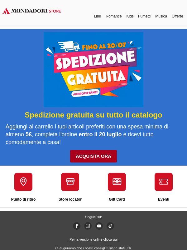 Questo weekend i tuoi libri viaggiano gratis