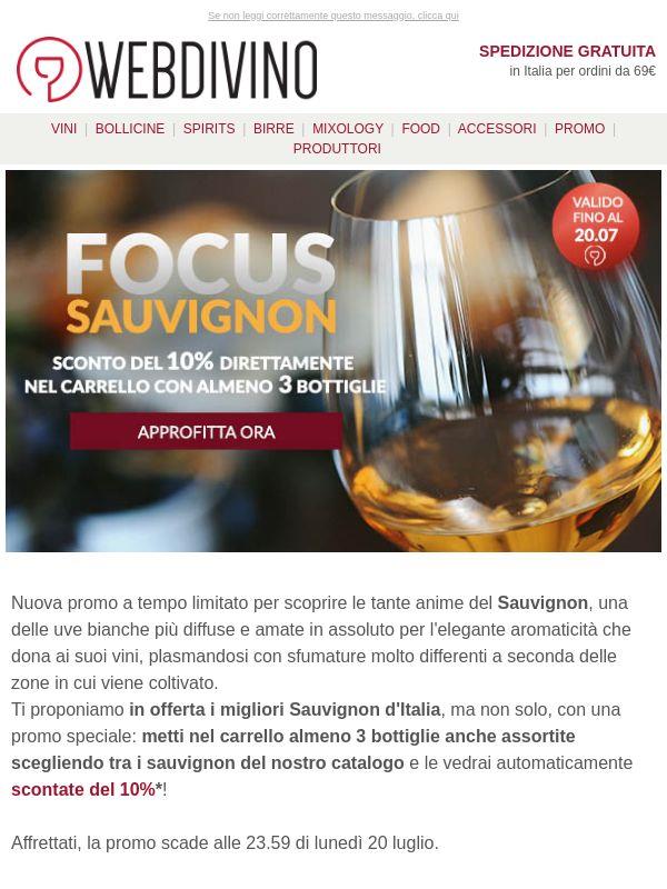 Focus Sauvignon 🟡 -10% fino a lunedì!