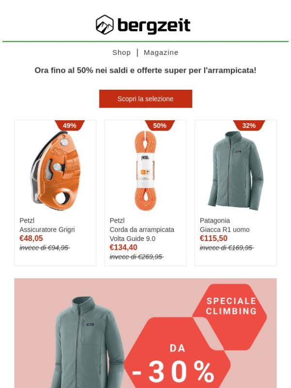 Saldi arrampicata 🔴 Disponibilità limitata!