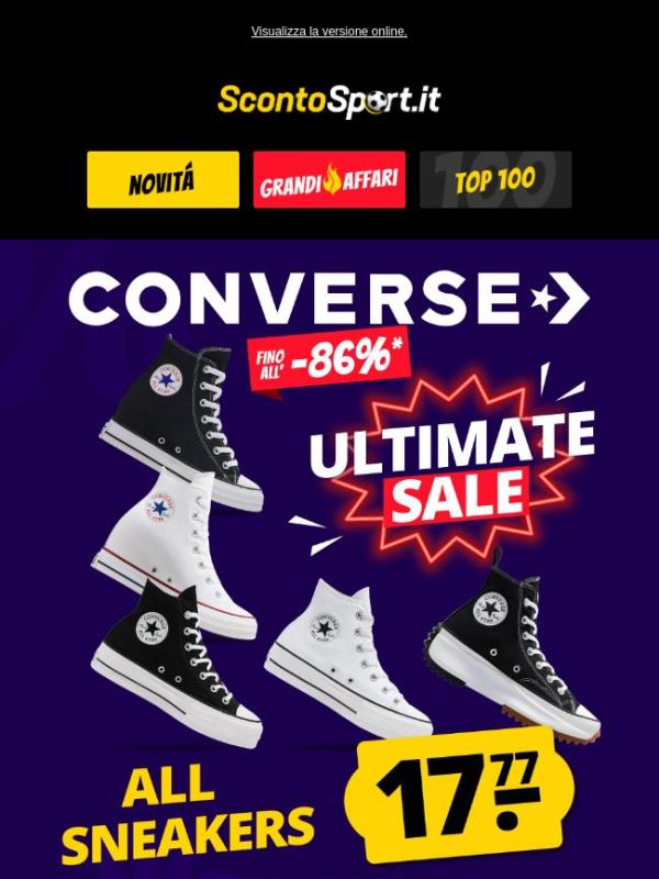 Ogni paio di Converse a 17,77 € nei saldi Ultimate 🤩