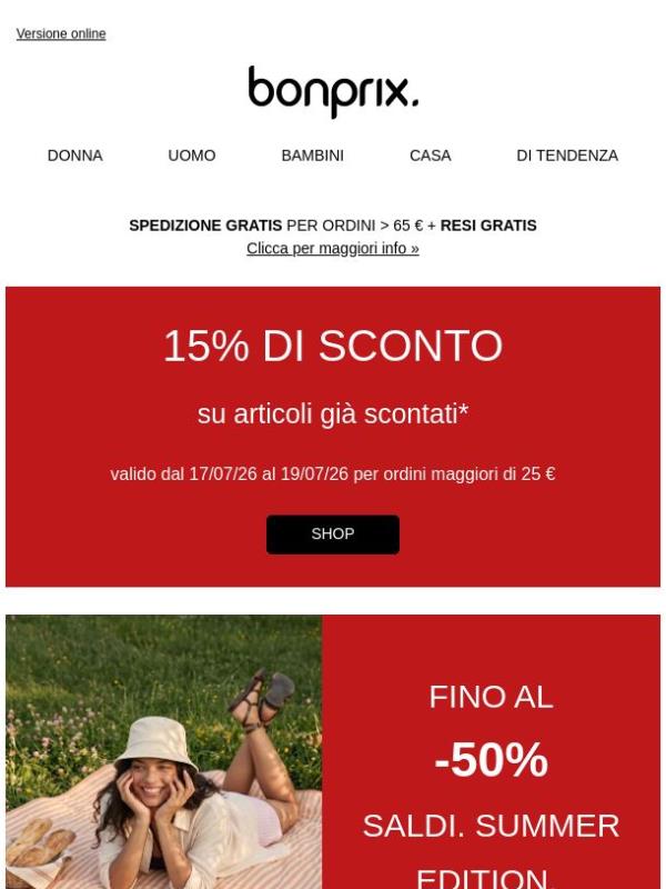 I tuoi must have con il -15% extra sui SALDI 🩷