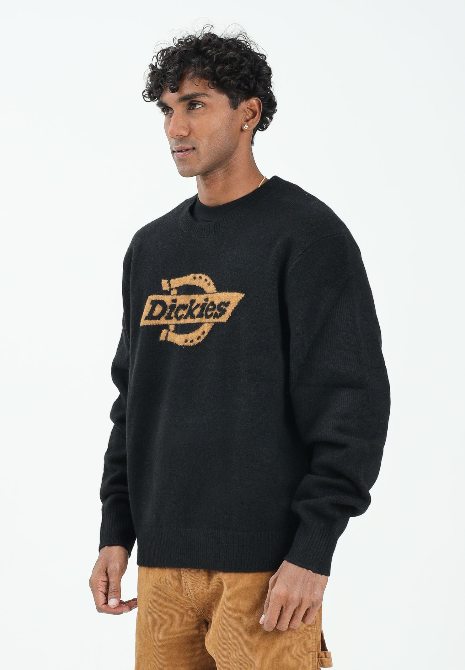 Image of DICKIES Maglione girocollo Ruston nero da uomo