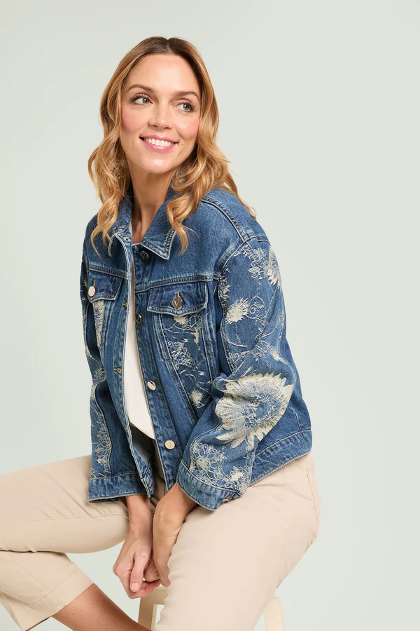 GIUBBOTTO IN DENIM JACQUARD