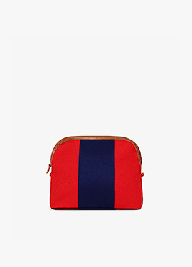 Trousse Large Stripe in Blu/Rosso
