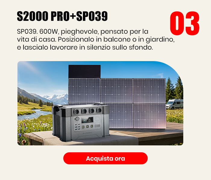 S2000 Pro + SP039 Pannello Solare 600W