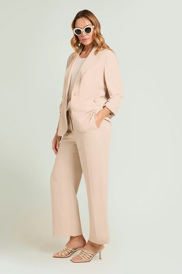 PANTALONI IN LINO-VISCOSA