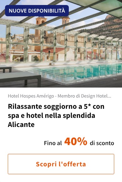 Rilassante soggiorno a 5* con spa e hotel nella splendida Alicante
