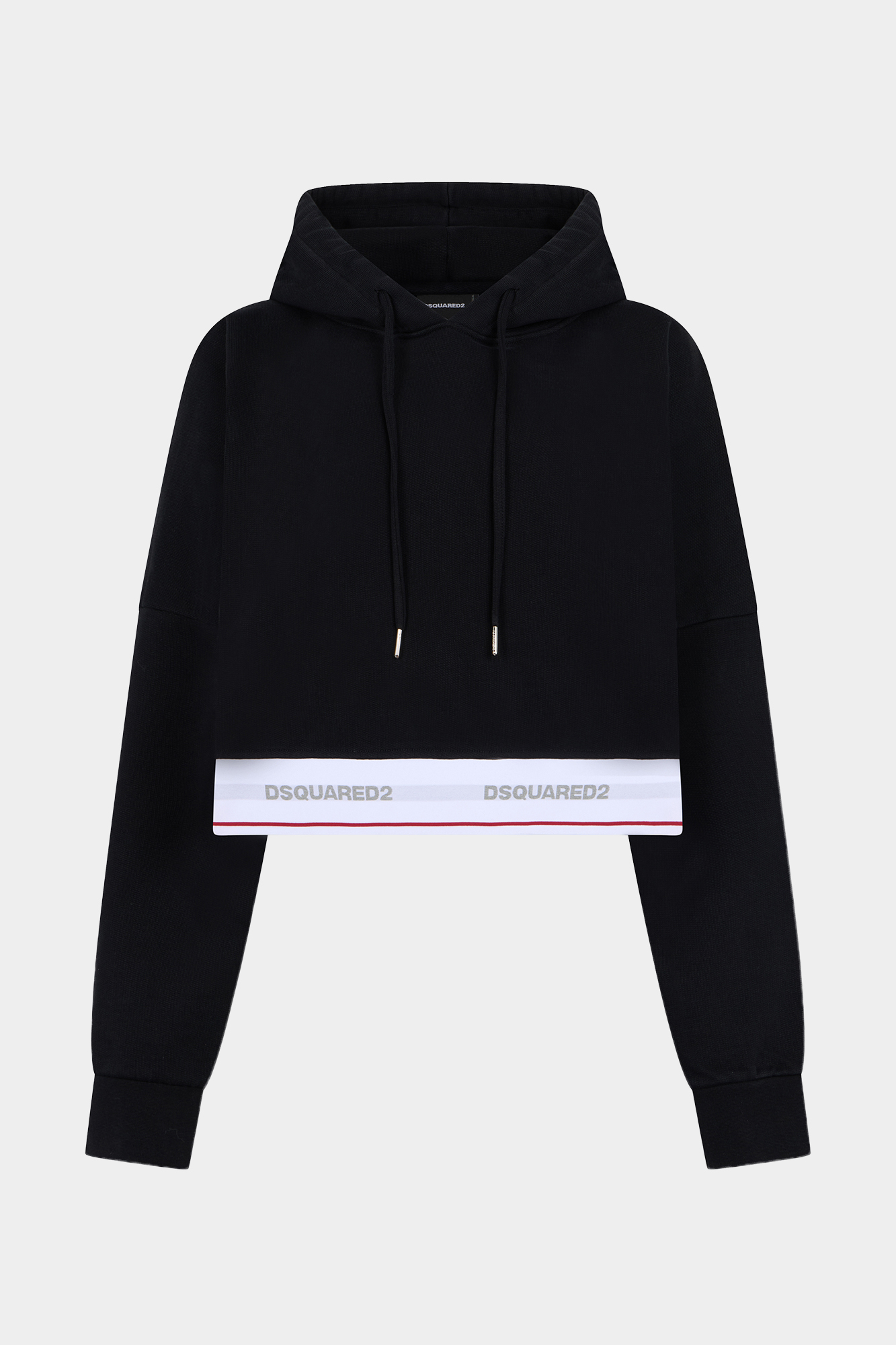 Dsquared2 Tape Elastic Onion Cropped Hoodie