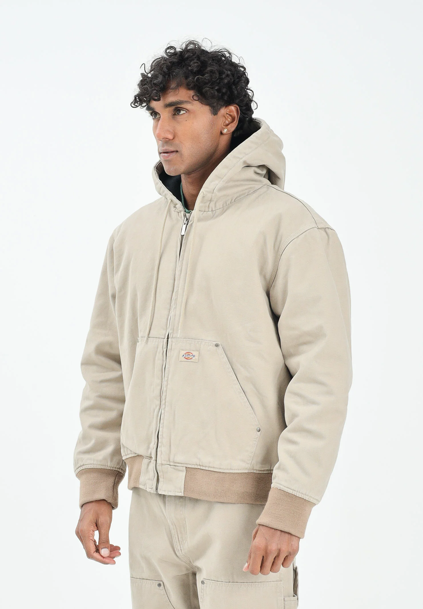 Image of DICKIES Giubbotto di jeans Hilham beige da uomo