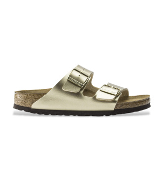 Sandali in Pelle Arizona Birko Flor (Vestibilità Regolare) dorato