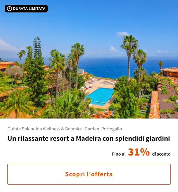 Un rilassante resort a Madeira con splendidi giardini