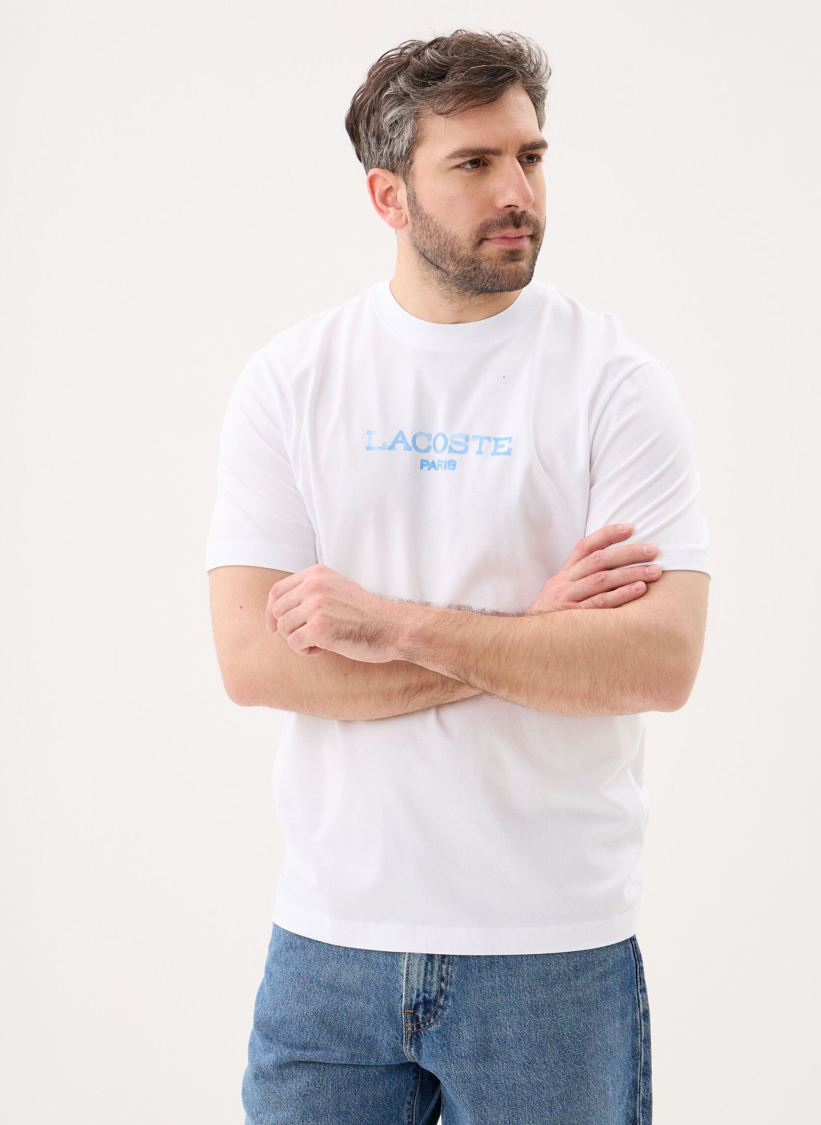 Lacoste Tee-shirts Tee-Shirt TH1435 homme blanc