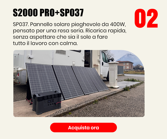 S2000 Pro + SP037 Pannello Solare 400W