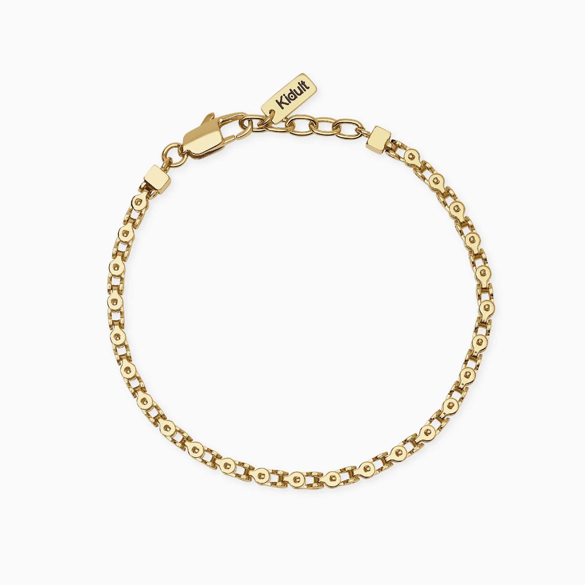 Image of Bracciale uomo in acciaio dorato con catena fancy STYLE 35