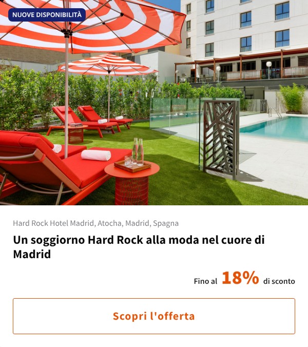 Un soggiorno Hard Rock alla moda nel cuore di Madrid