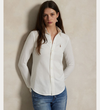 Camicia Oxford slim fit in maglia di cotone bianca