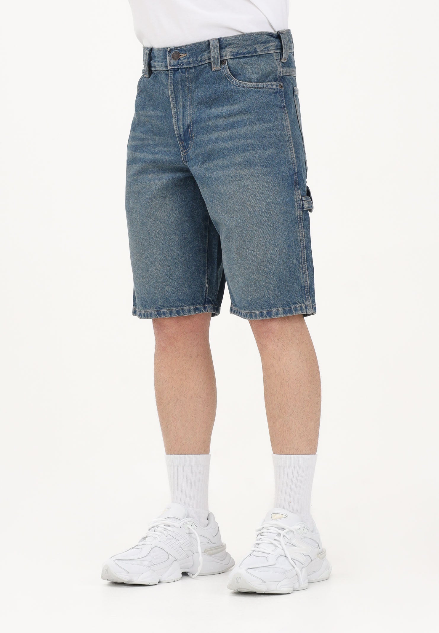 Image of DICKIES Shorts 993 11-Inch Carpenter in denim medio da uomo