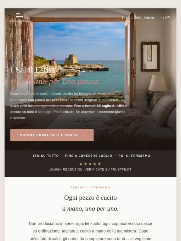Ultimi giorni di Saldi! Ci fermiamo Lunedì.
