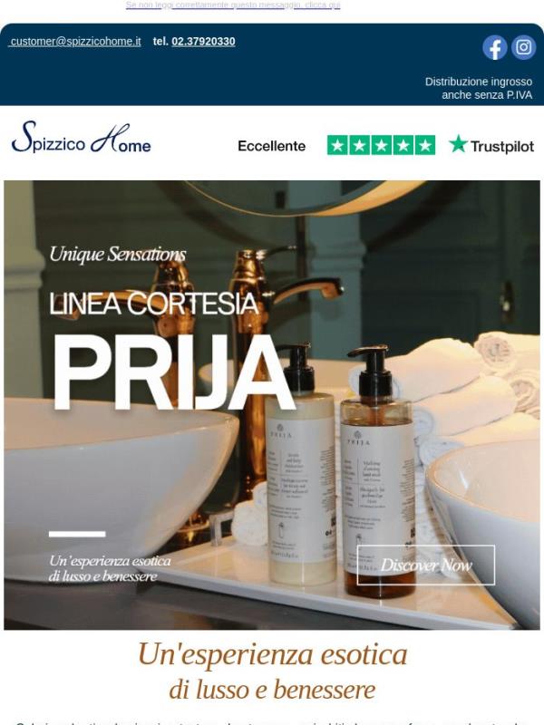 Linea Cortesia Prija 🧡 Regala ai tuoi ospiti sensazioni uniche ✨
