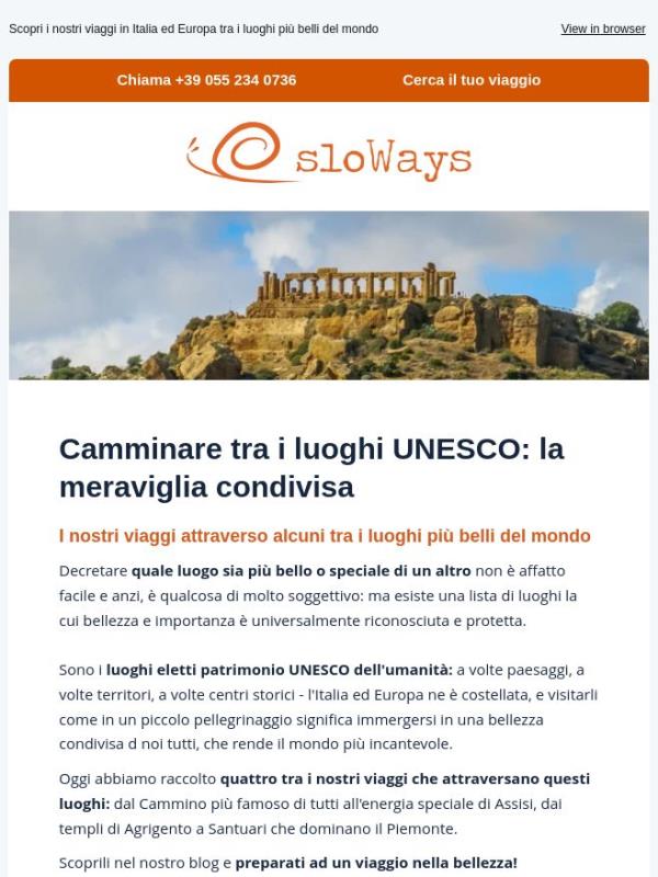 Camminare tra i luoghi UNESCO: la meraviglia condivisa