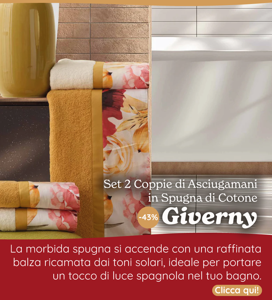 Set 2 Coppie in Spugna di Cotone con Balza in Percalle - Giverny