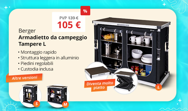 Armadietto da campeggio richiudibile Berger Tampere L