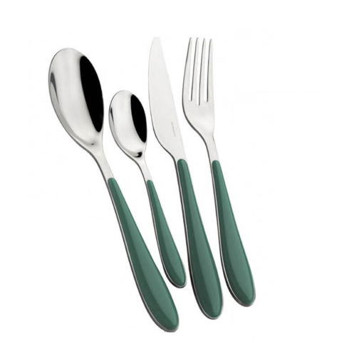 Gioia Stainless Steel and ABS Cutlery Set - Set 24 Pieces - Celadon