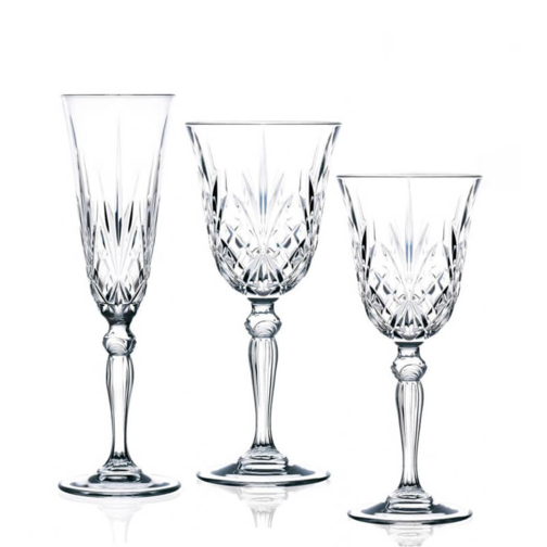 RCR Cristalleria Italiana Melodia Glass Goblet Set - Set 18 Pieces