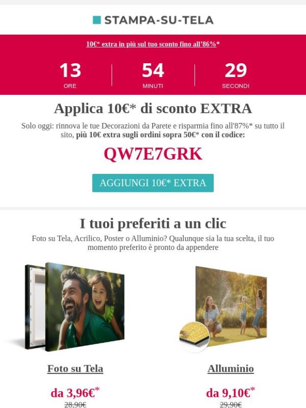 Non perdere questa occasione: 10€ di sconto extra scadono stasera