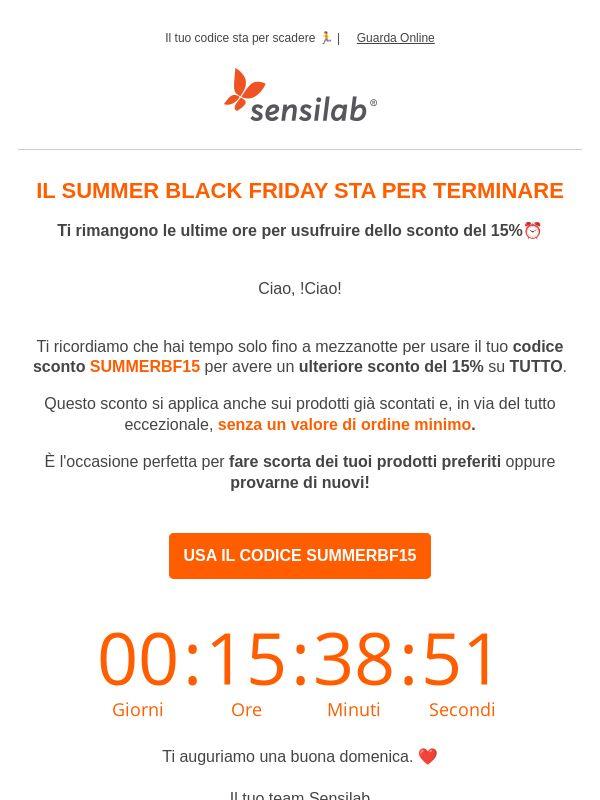 Ultime ore del Summer Black Friday⏰