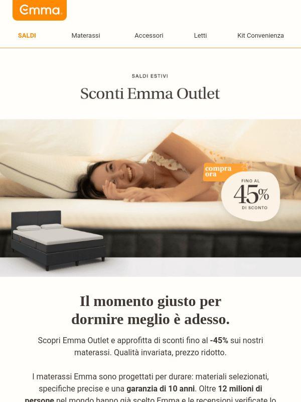 🛏️ Emma Outlet: fino al -45% sui materassi