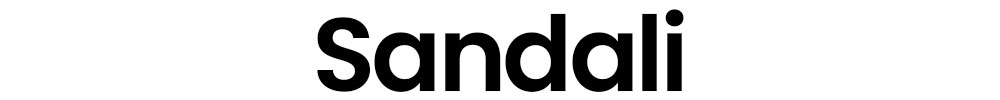 Logo reading 'Sandali' in bold black sans-serif type on a white background