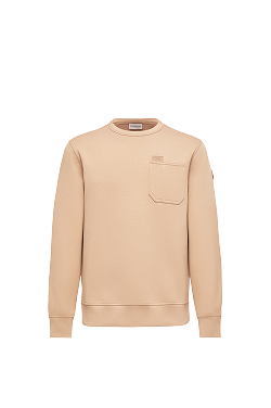 T-shirt in cotone con doppio logo in pelle