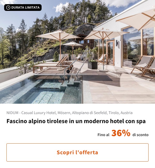 Fascino alpino tirolese in un moderno hotel con spa