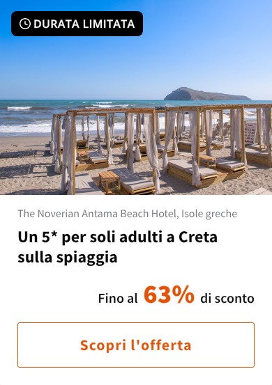 Un 5* per soli adulti a Creta sulla spiaggia