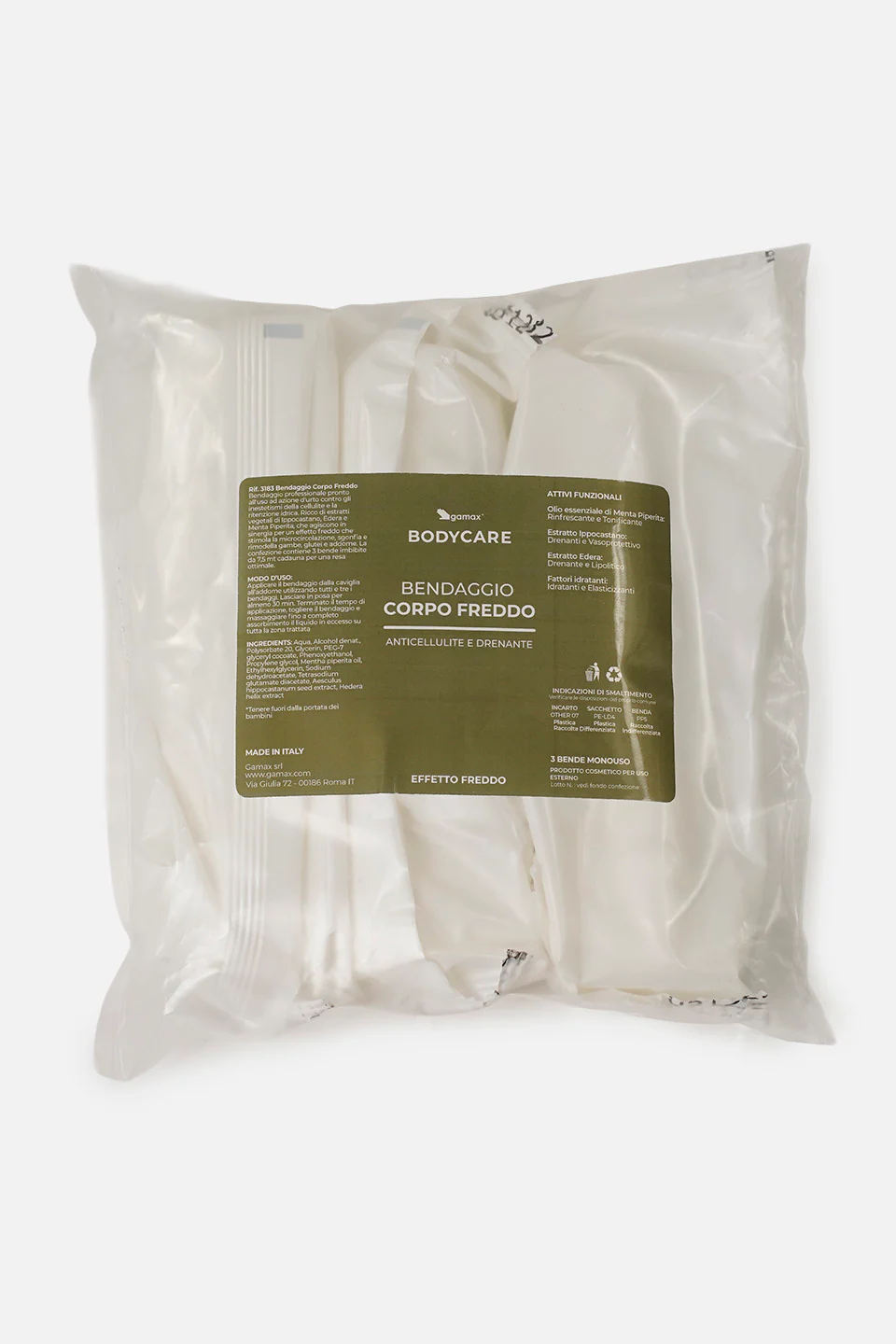 Image of Bendaggio Corpo Freddo – Anticellulite e Drenante 3 pz