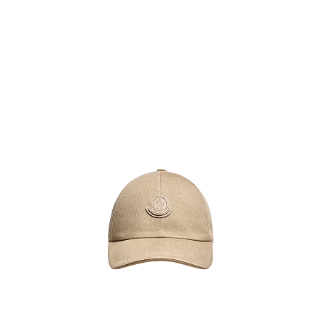 Cappello da baseball in gabardine di cotone con logo in pelle